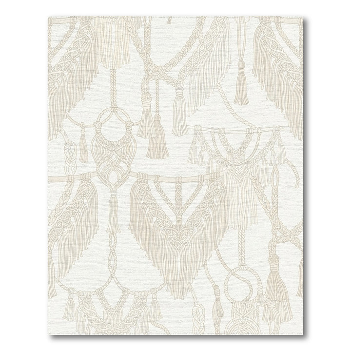 Cream Macrame Tassel Hanging Rug
