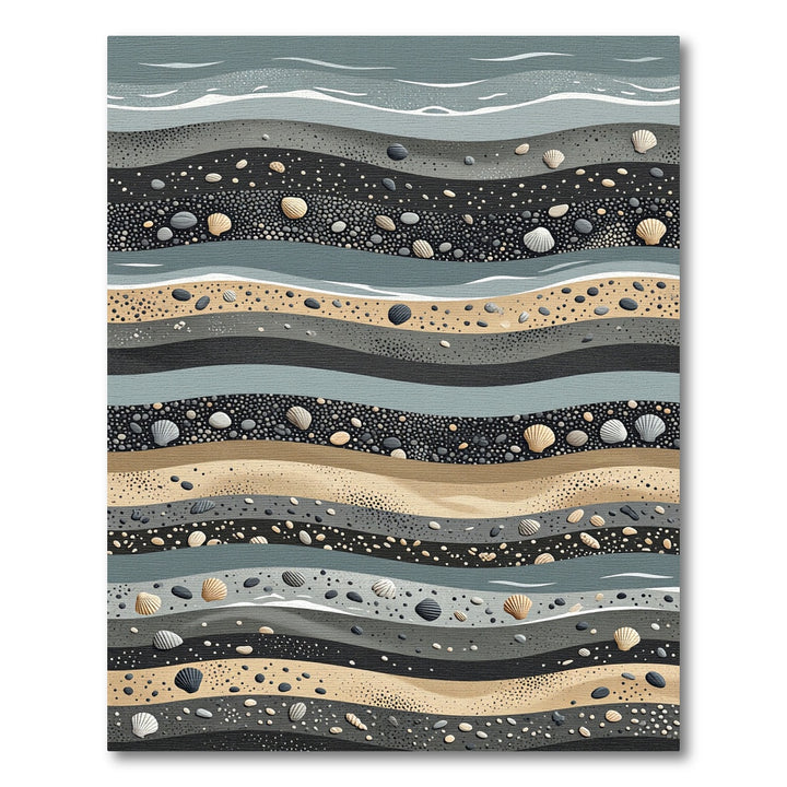 Seaside Abstract Stratification Rug