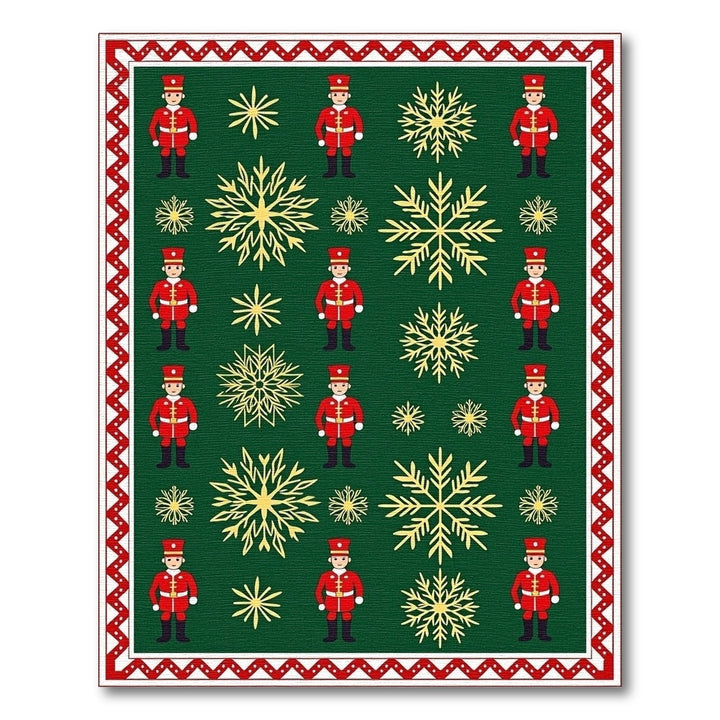 Red Soldier Snowflake Arrangement Rug
