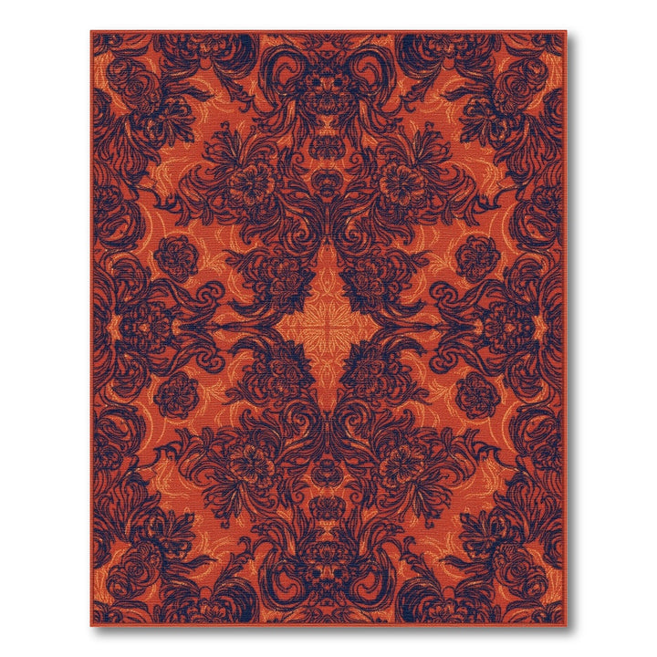 Floral Vintage Bold Red Floral Vintage Area Rug