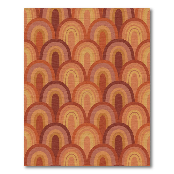 Retro Arch Rainbow Terracotta Rug
