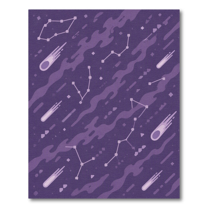 Purple Celestial Constellation Area Rug