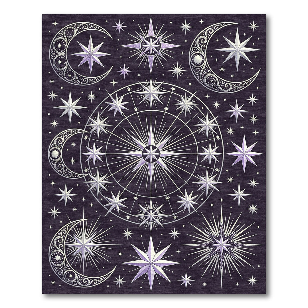 Celestial Moon Starburst Area Rug
