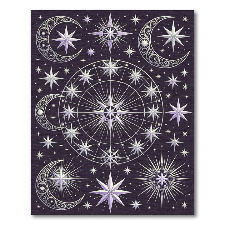 Celestial Moon Starburst Area Rug
