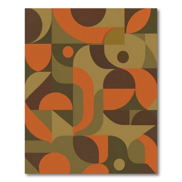 Orange Geometric Modern Orange Geometric Area Rug