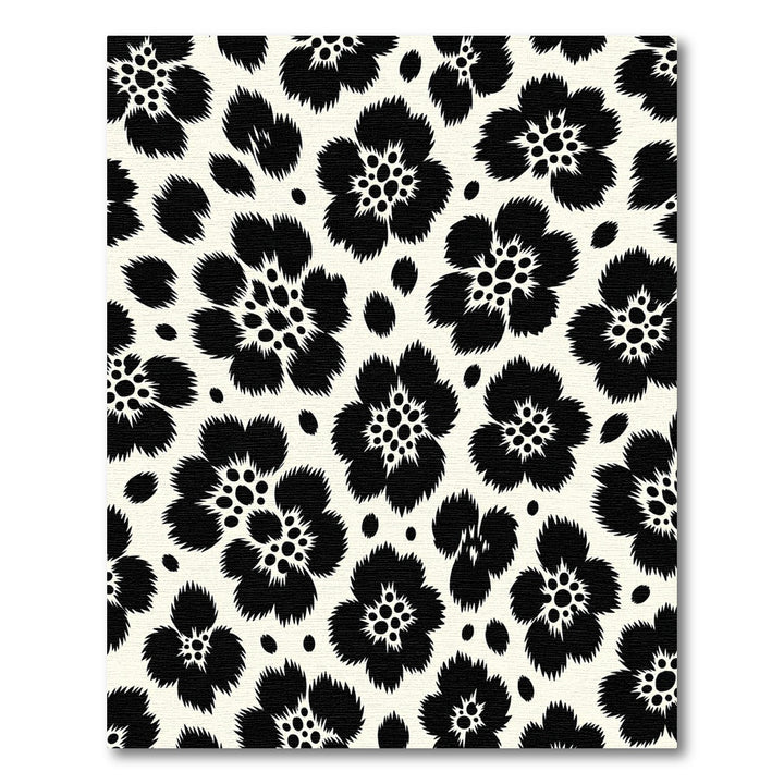 Black Floral Blossom Rug
