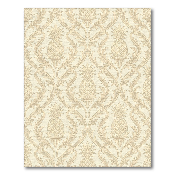 Classic Golden Pineapple Damask Rug