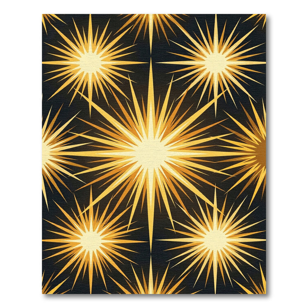 Radiant Golden Starburst Radiance Rug