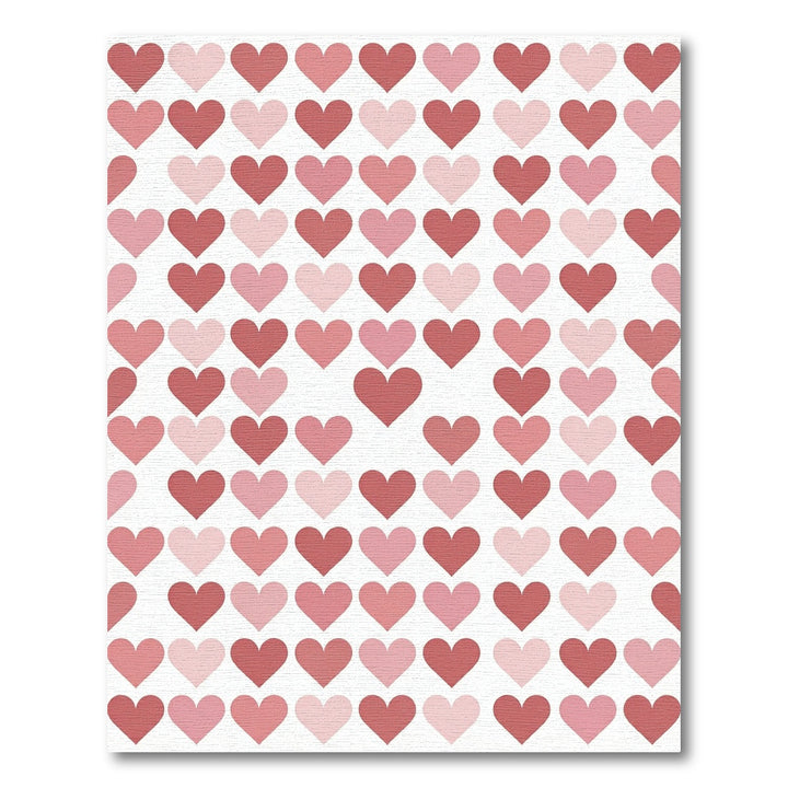 Pink Hearts Valentine's Day Rug