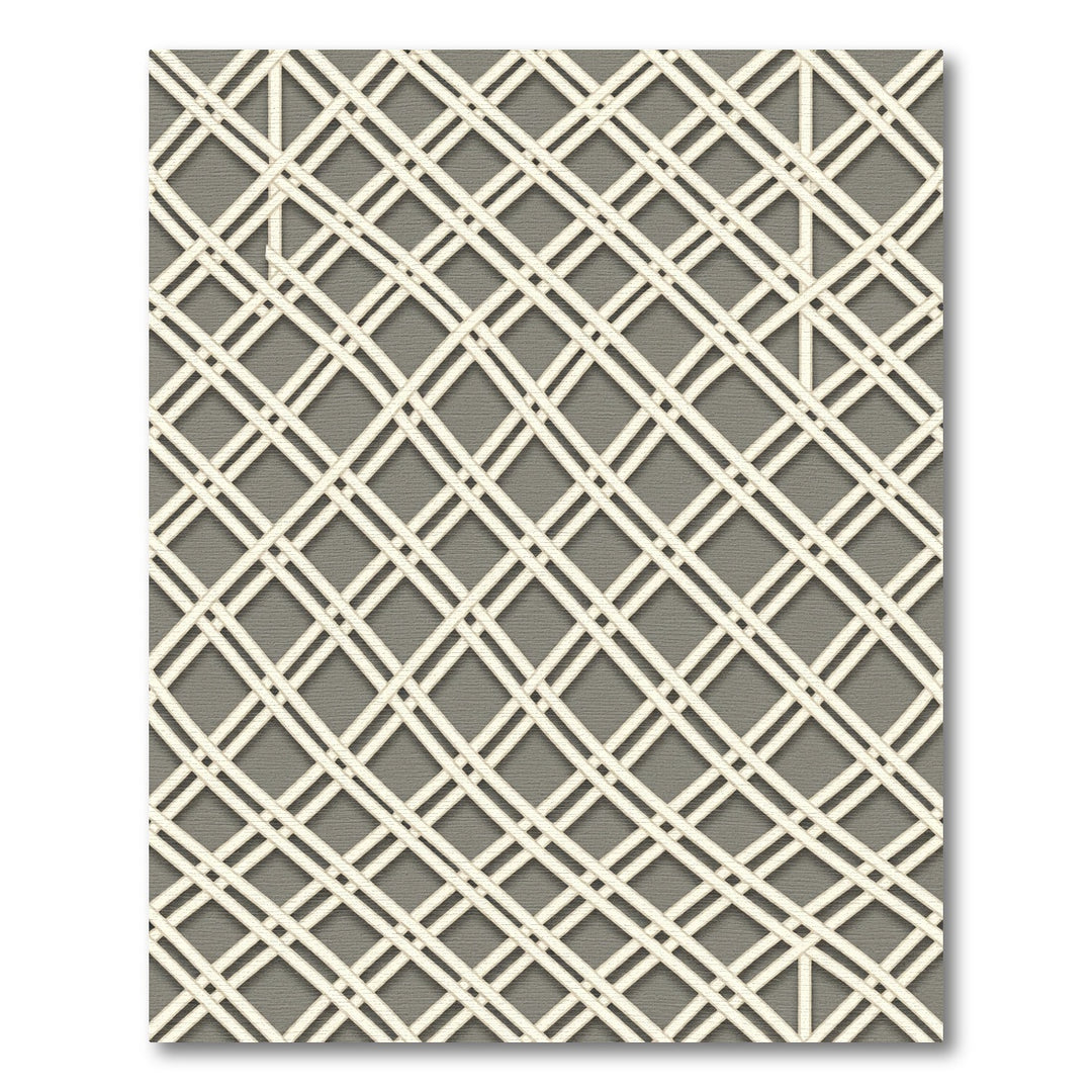 Natural Lattice Crisscross Beige Rug