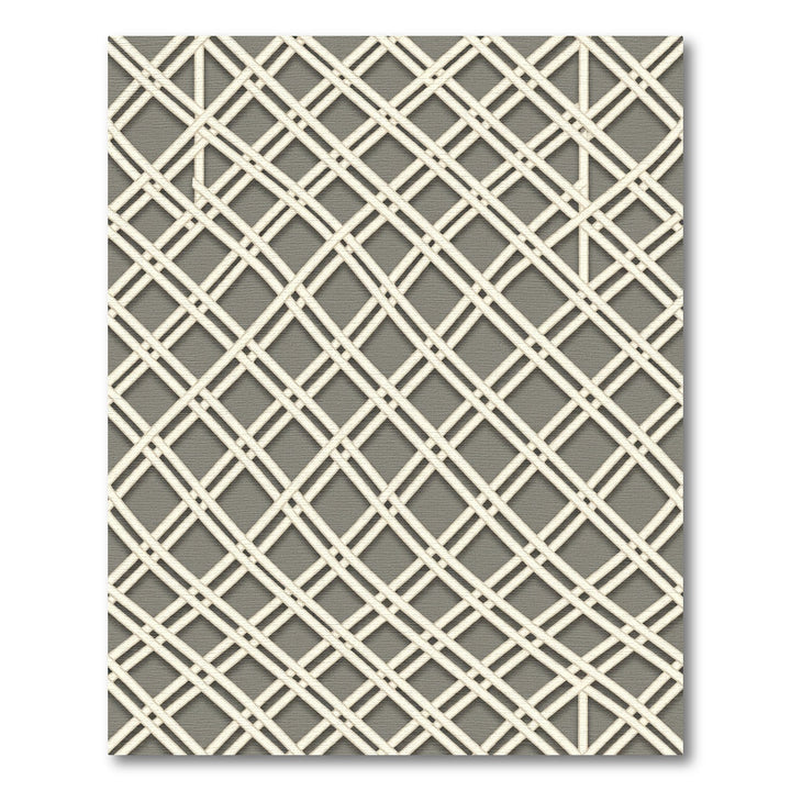 Natural Lattice Crisscross Beige Rug