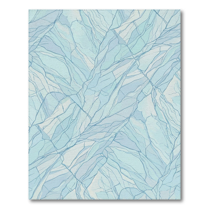 Light Blue Cracked Ice Texture Rug