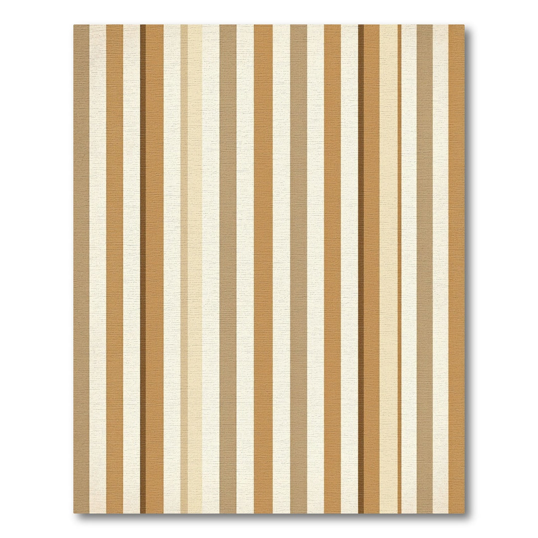 Warm Beige Brown Vertical Stripe Rug