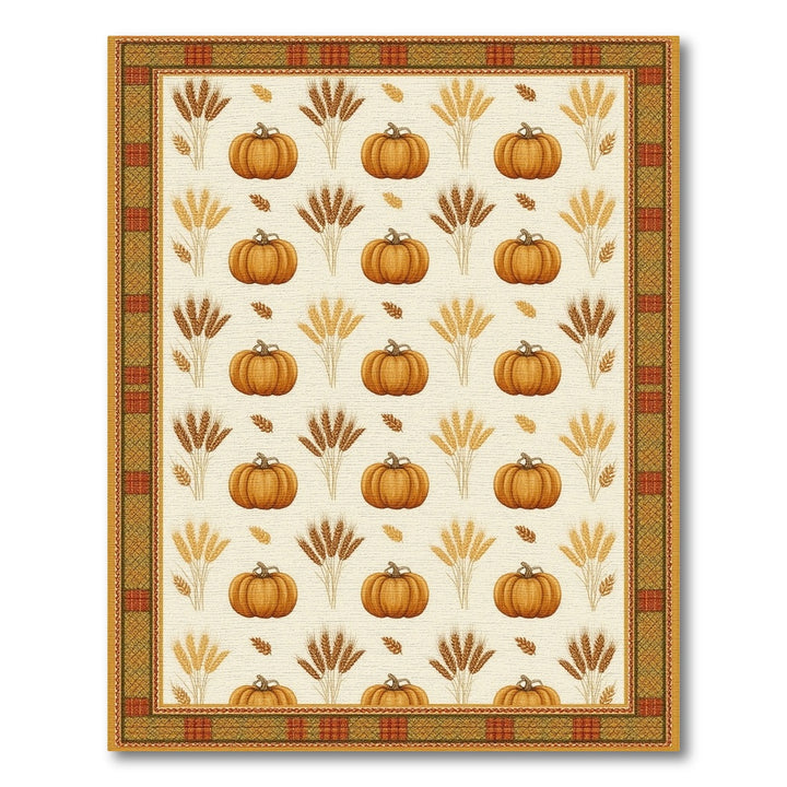 Pumpkin Harvest Rustic Area Rug