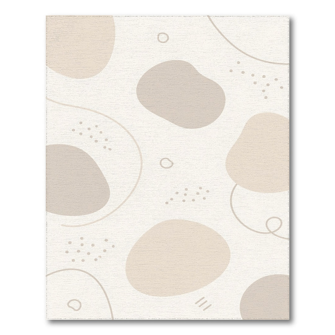 Beige Organic Abstract Area Rug