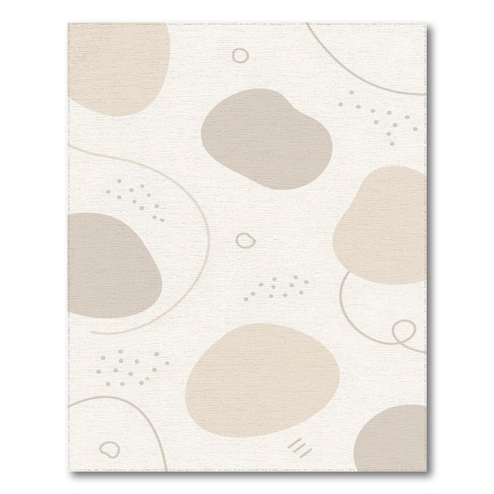 Beige Organic Abstract Area Rug
