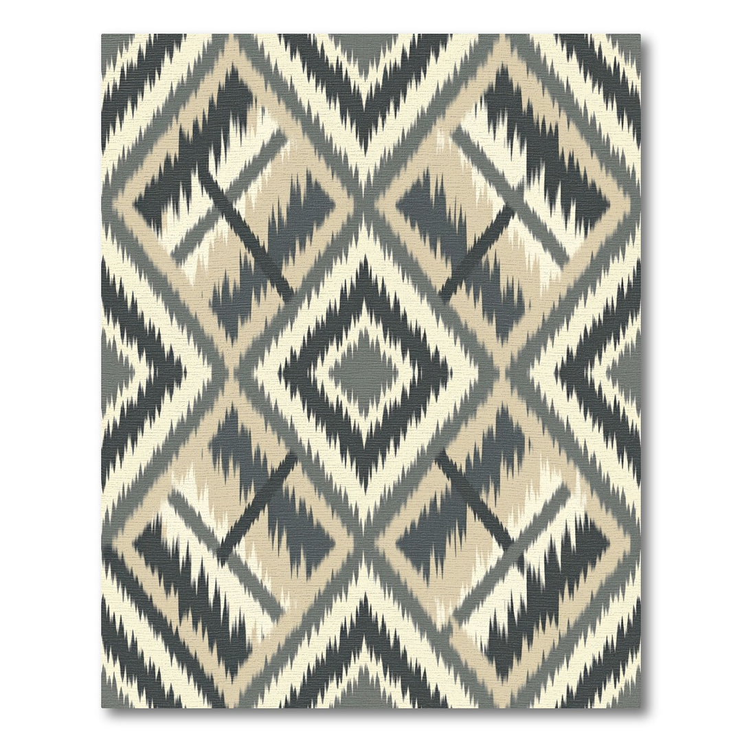 Geometric Zigzag Neutral Diamond Rug