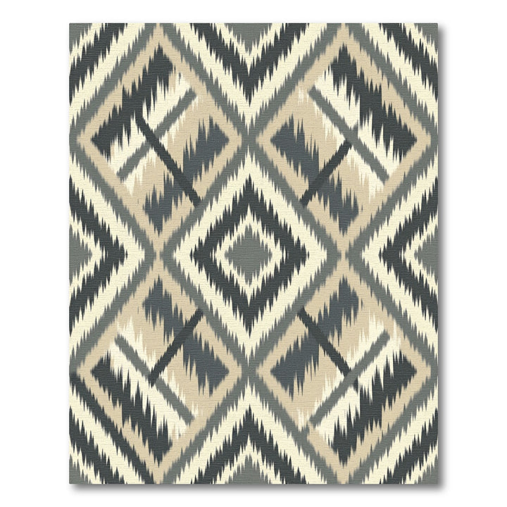 Geometric Zigzag Neutral Diamond Rug