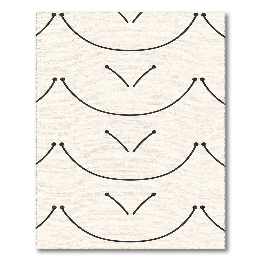 Beige Geometric Arch Area Rug