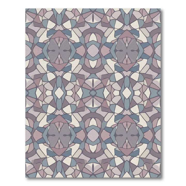 Muted Geometric Abstract Mosaic Rug