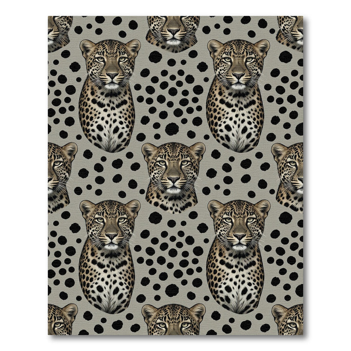 Realistic Leopard Head Spots Rug