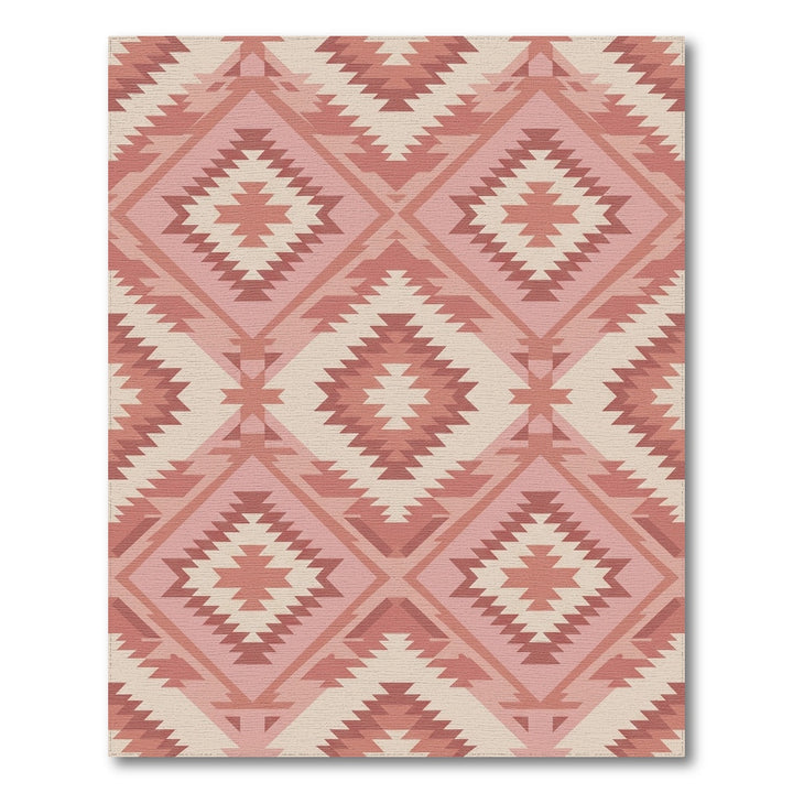 Rustic Rose Diamond Navajo Rug