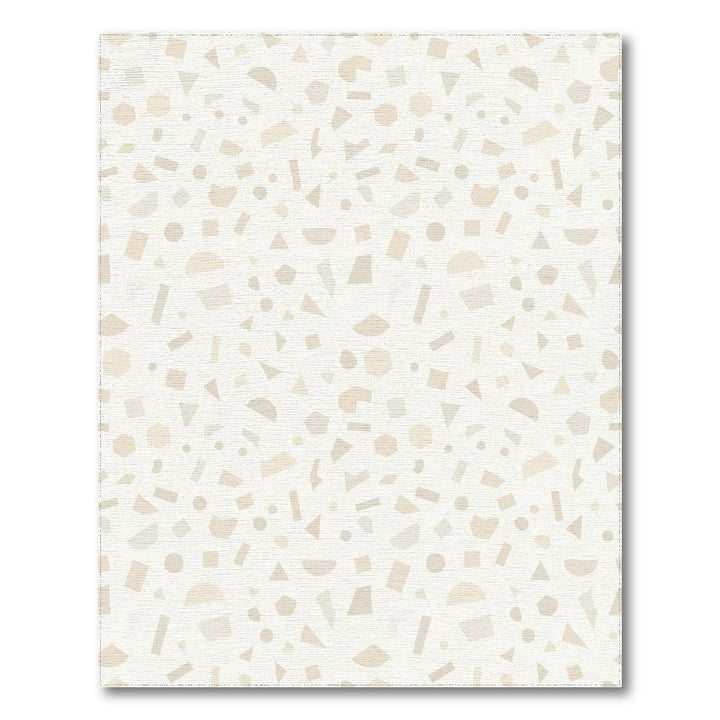 Neutral Terracotta Aggregate Geometric Shapes Rug