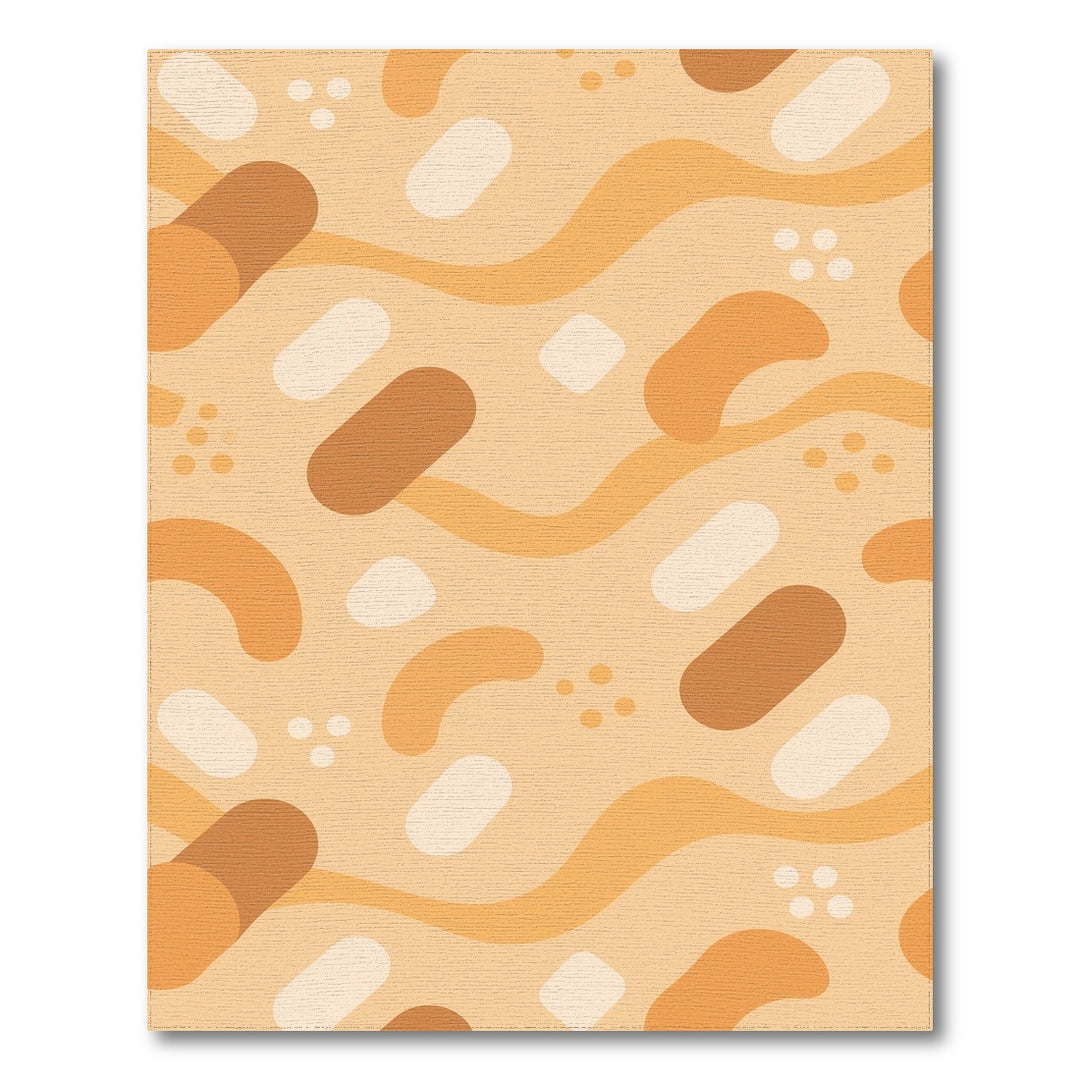 ODIKA Warm Orange Abstract Area Rug