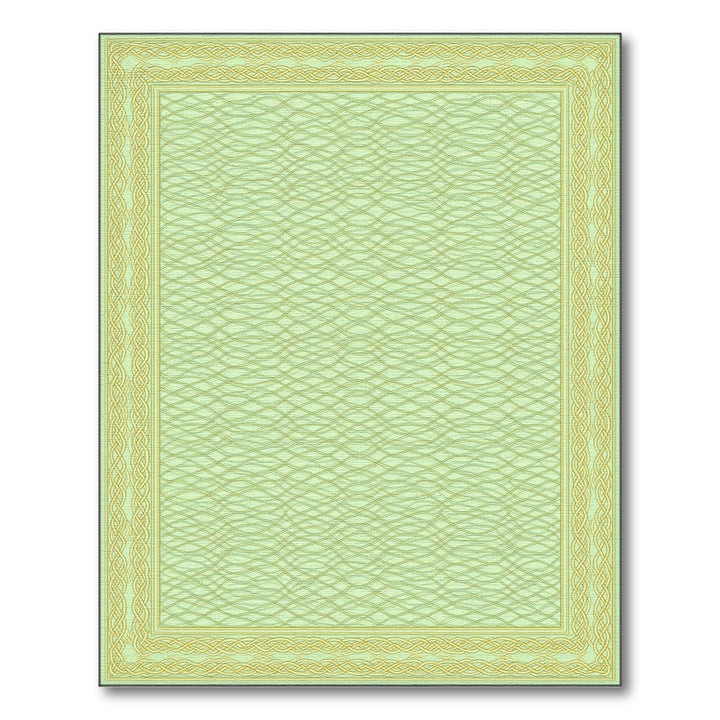 Mint Green Wave Pattern Persian Rug