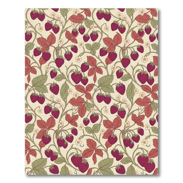 Vintage Strawberry and Leaf Vine Rug