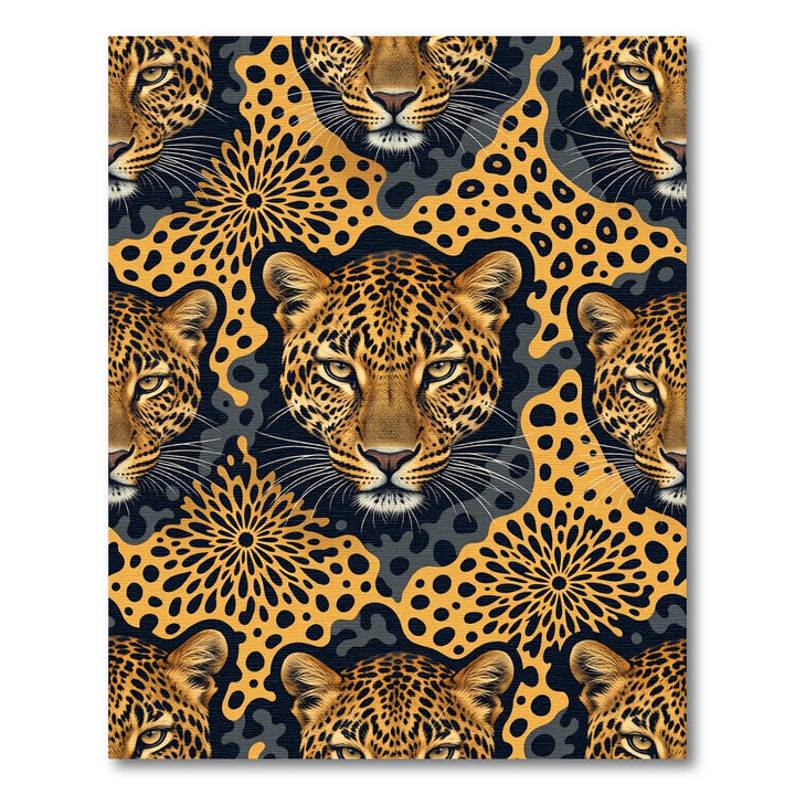 Exotic Leopard Spots Sunburst Rug