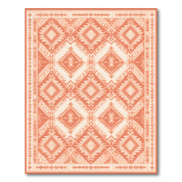Orange Southwestern Geometric Area Rug