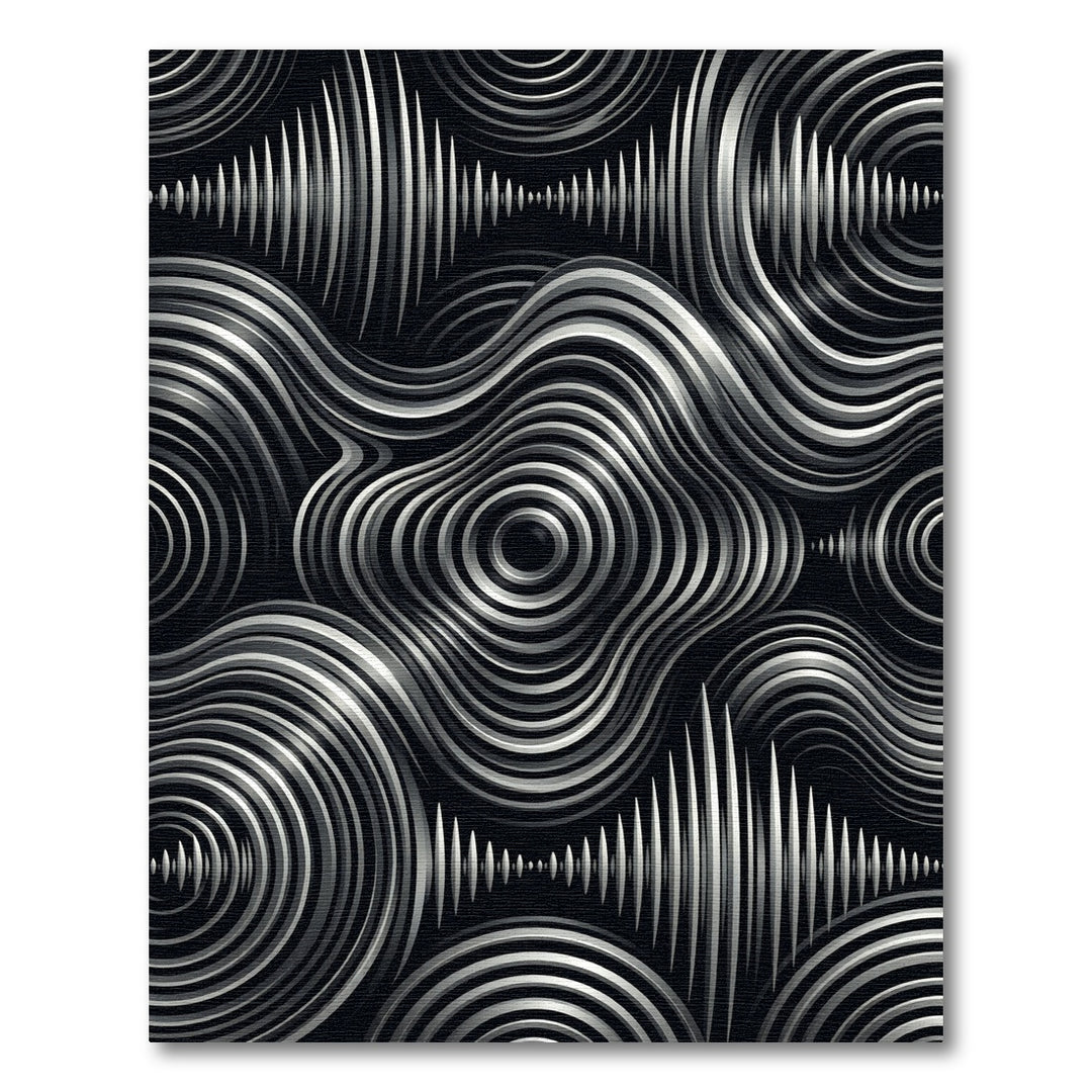Concentric Waveform Aura Rug