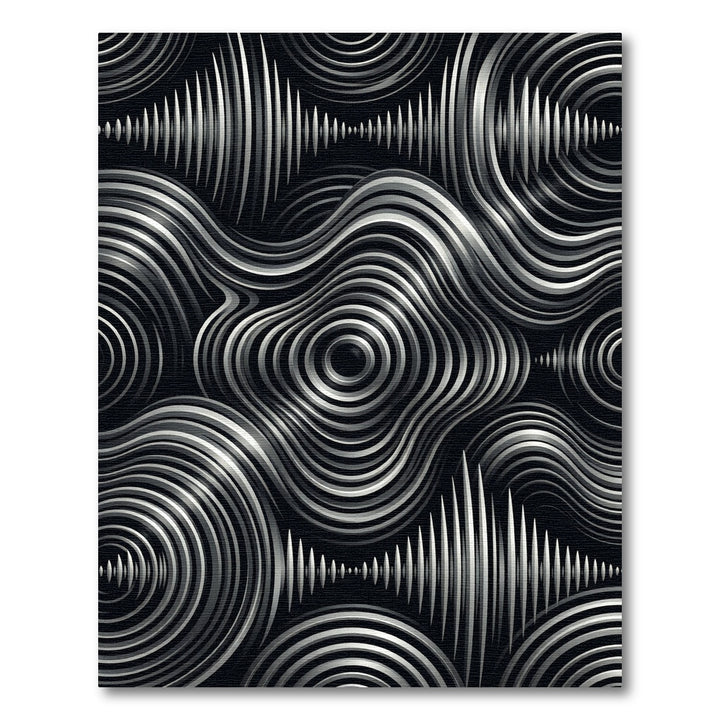 Concentric Waveform Aura Rug
