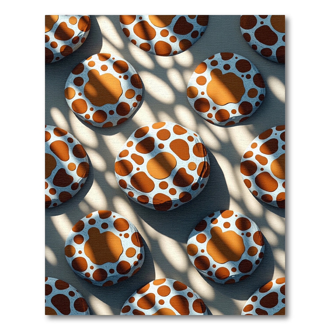 Cowhide Orange Brown Spots Rug