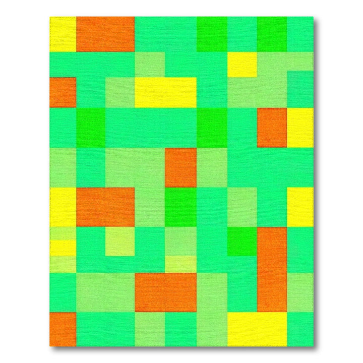 Multi-Color Geometric Green Area Rug
