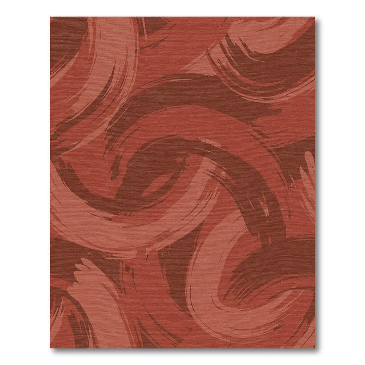 Terra Cotta Stroke Swirls Rug