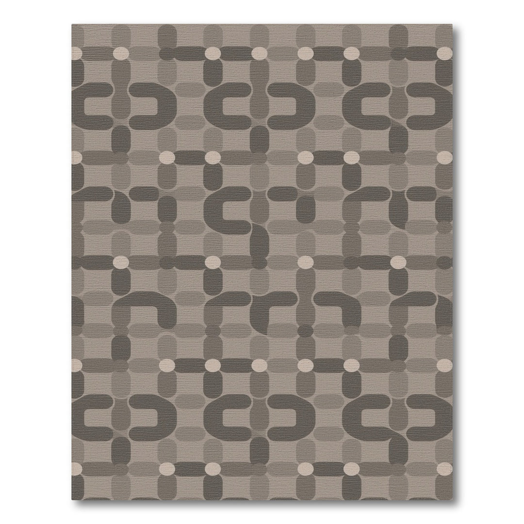 Grey Geometric Area Rug