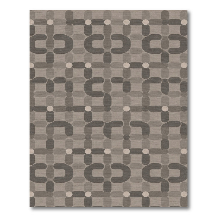 Grey Geometric Area Rug