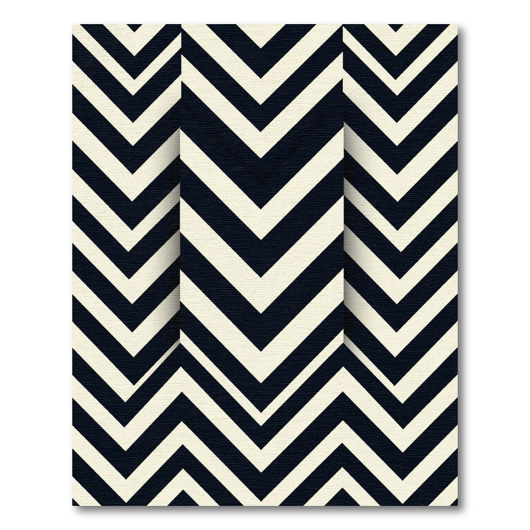Black Cream Classic Chevron Rug