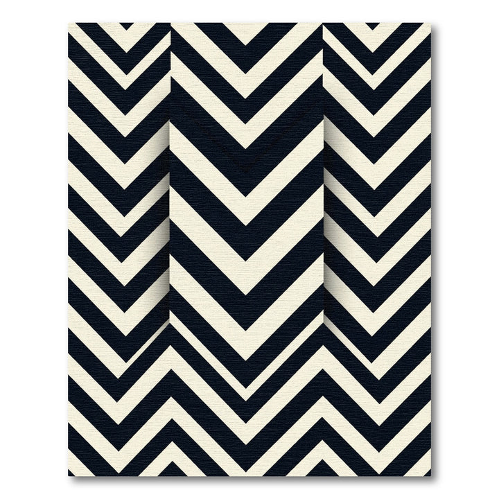 Black Cream Classic Chevron Rug