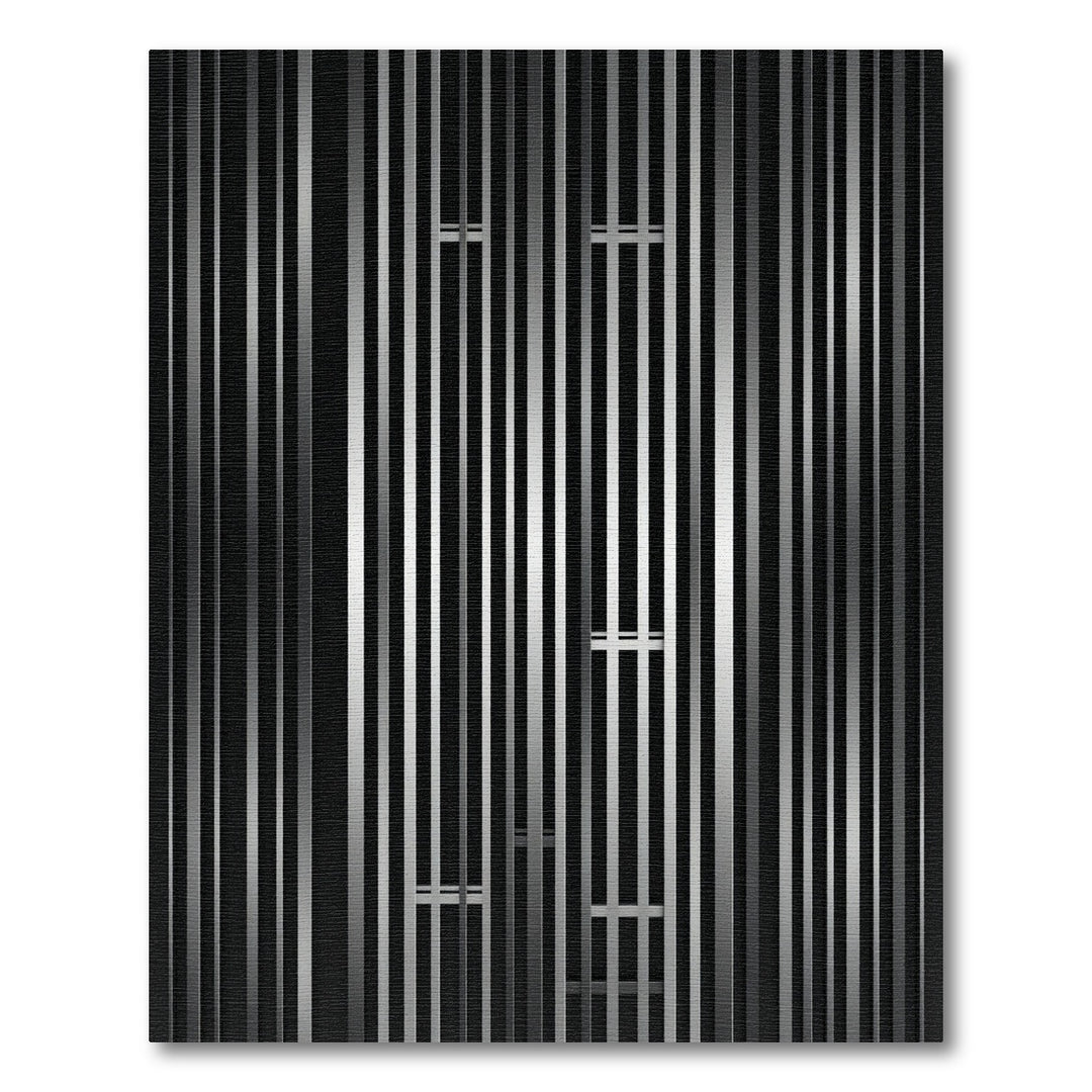 Silver Modern Vertical Stripe Rug