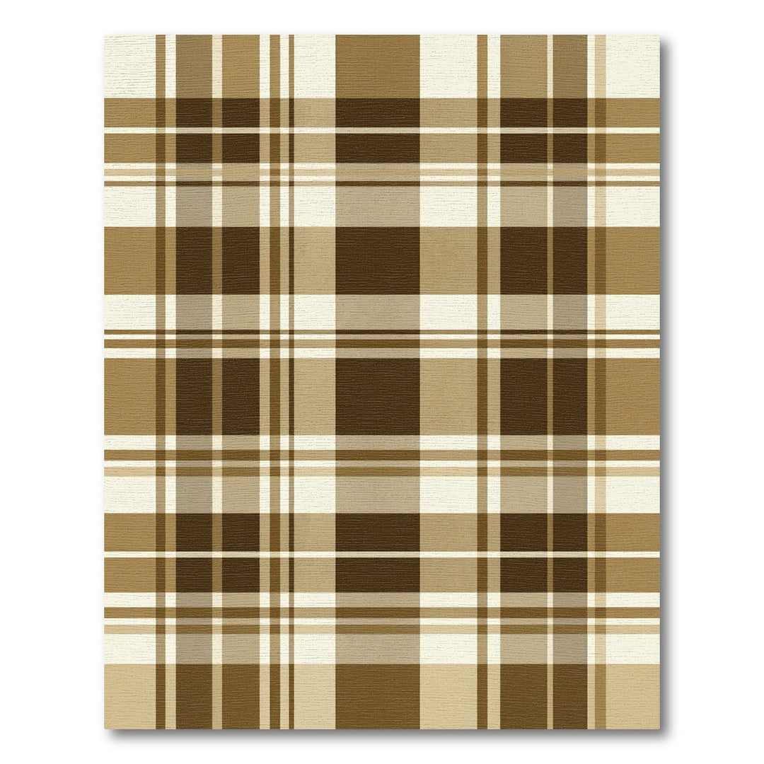 Classic Earthy Tone Plaid Rug