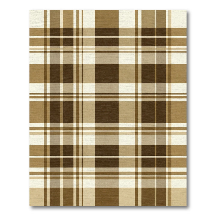 Classic Earthy Tone Plaid Rug