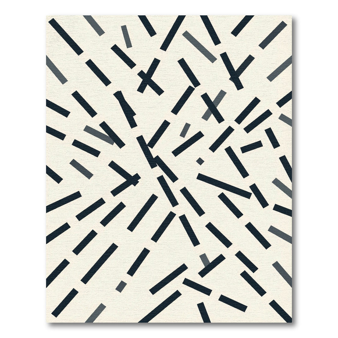 Dark Blue Geometric Scatter Rug