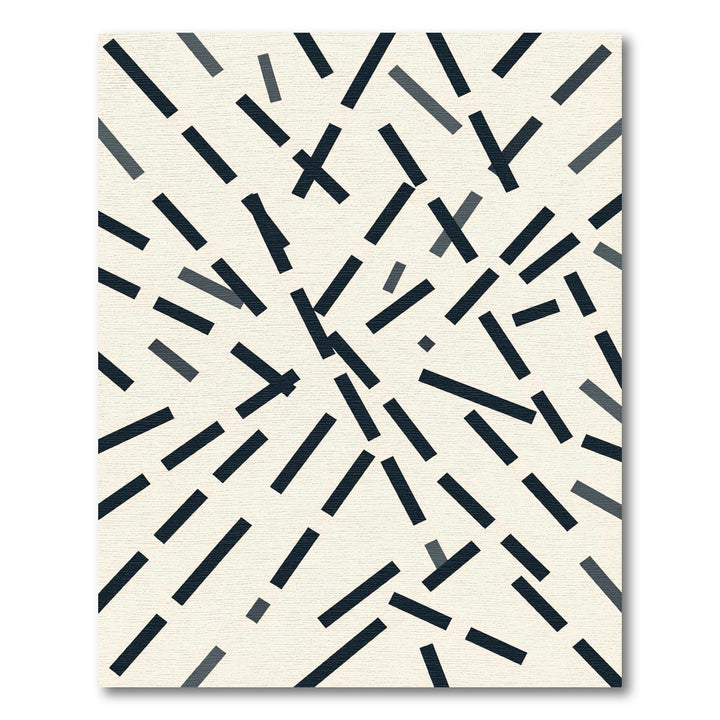 Dark Blue Geometric Scatter Rug