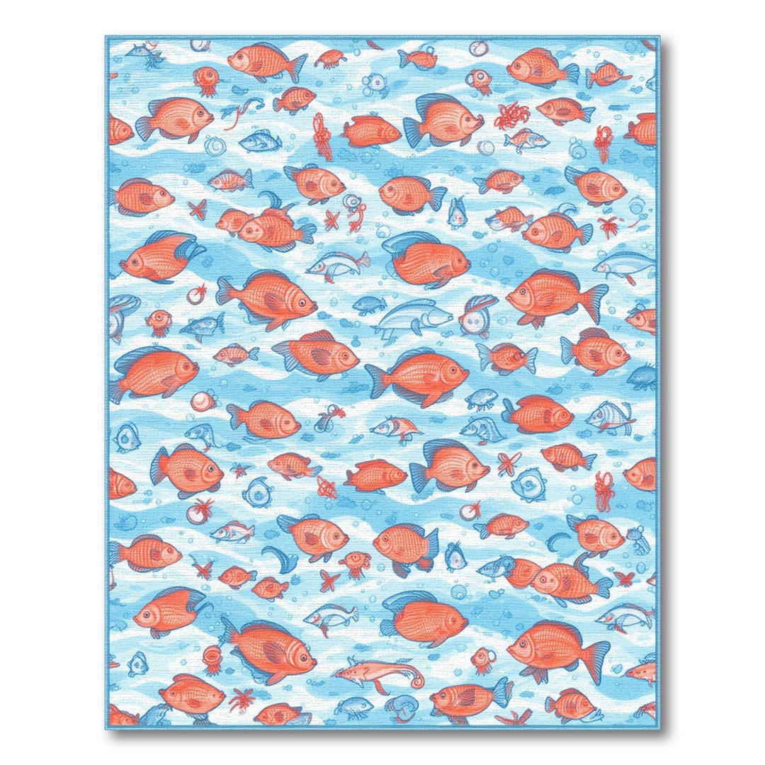 Ocean Fish Washable Area Rug