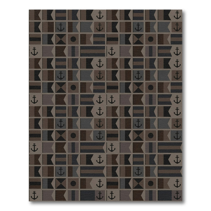 Nautical Anchor Geometric Collection Rug