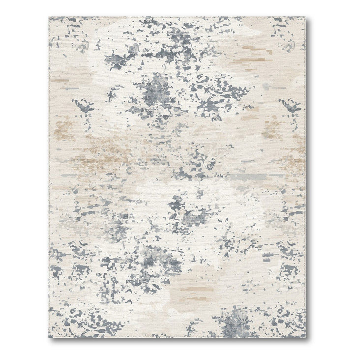 Neutral Beige Abstract Area Rug