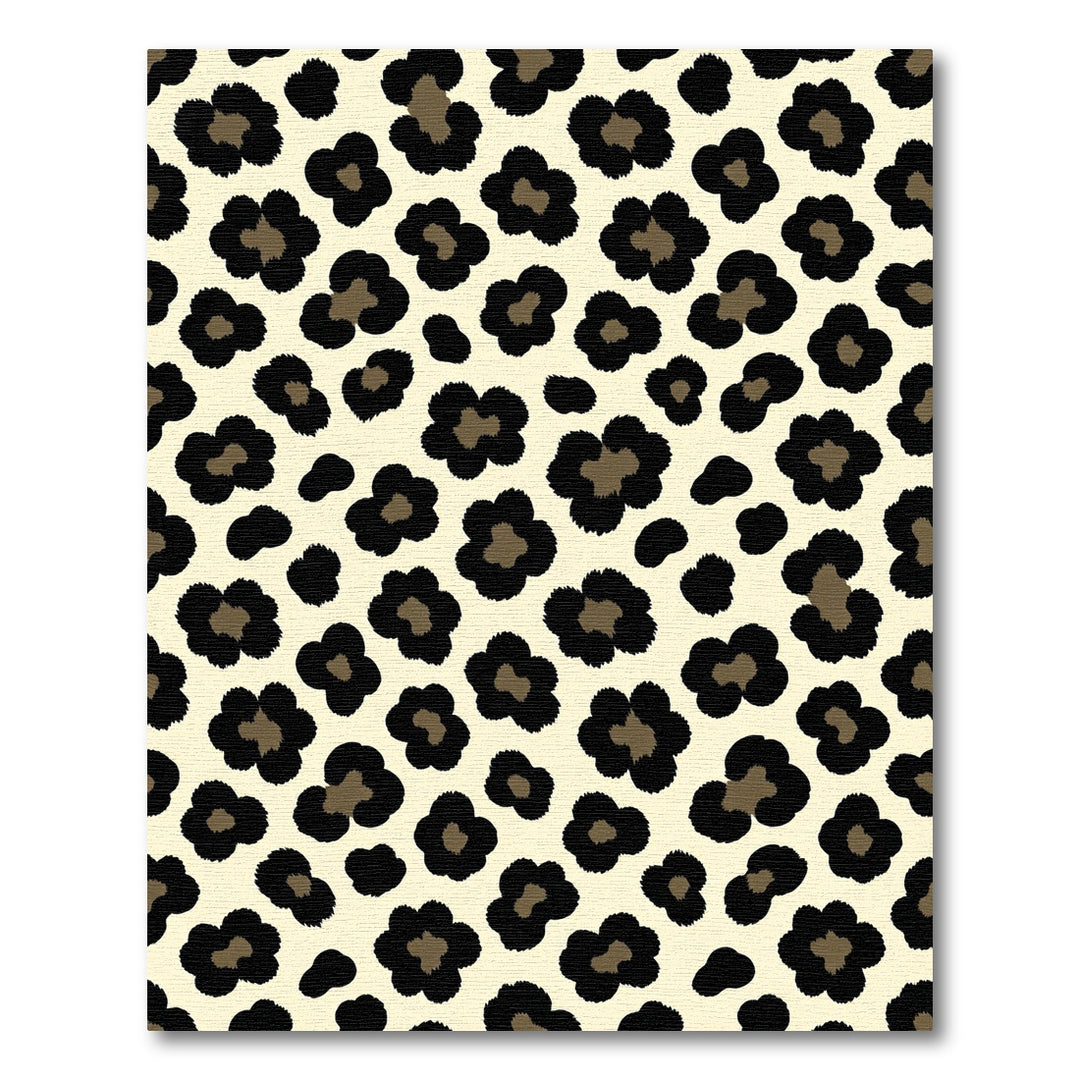 Classic Black and Tan Leopard Spots Rug